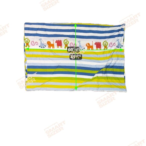 IKEA BARNSLIG RAND Cotton Kids Twin Duvet Cover Colorful Zoo Animals Stripes - Picture 7 of 9